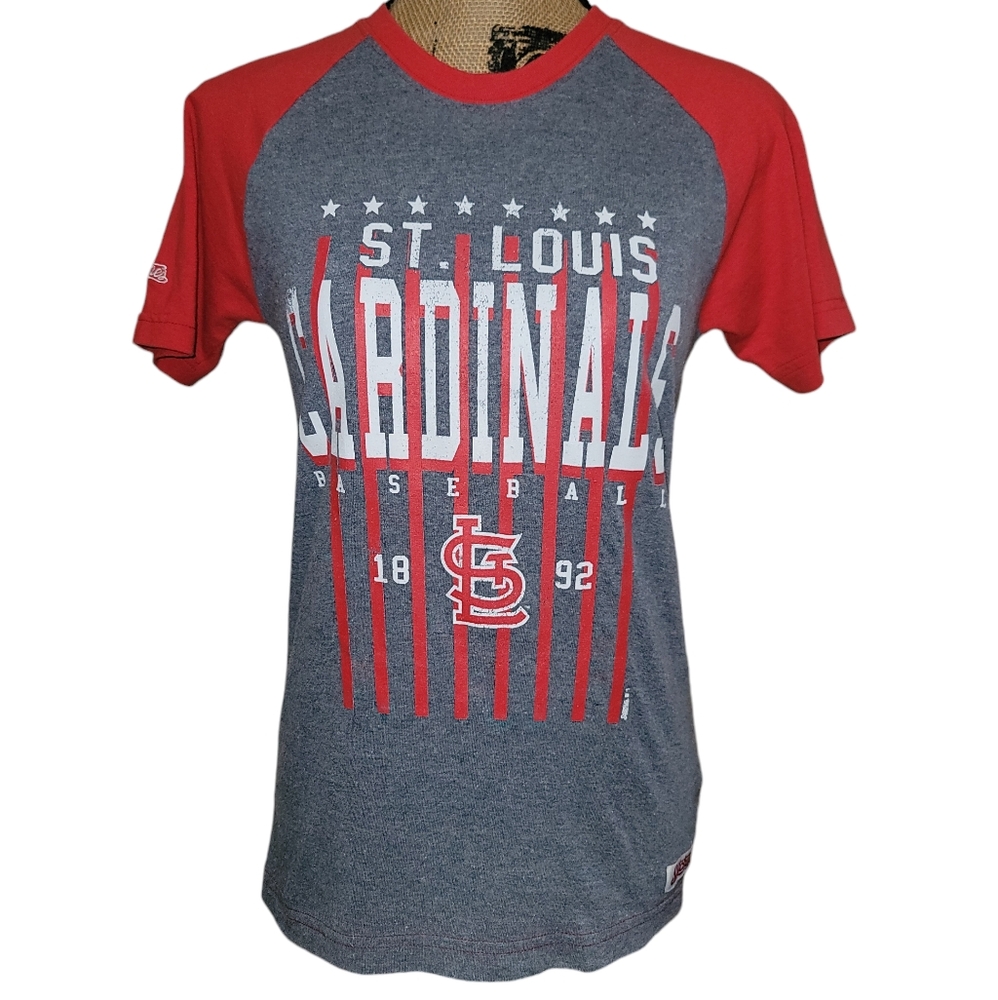 Stitches STL Cardinals T-shirt Baseball Athleisure Womens Size Medium MLB Fandom